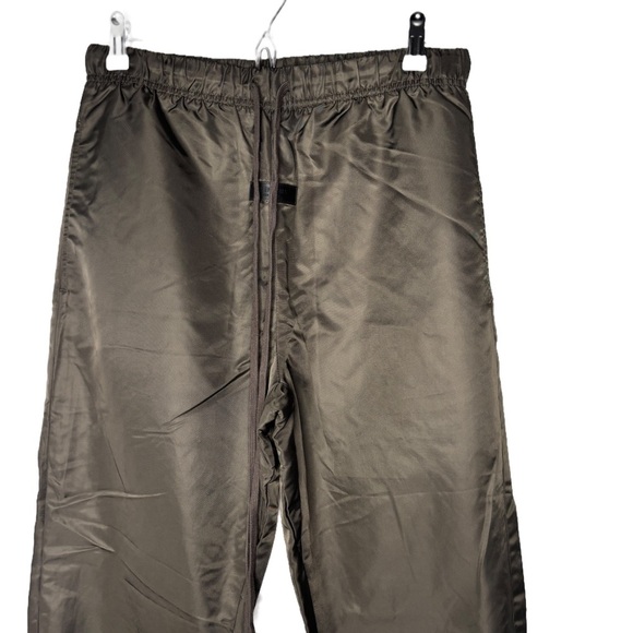 FEAR OF GOD Essentials | Nylon Track Pants | Dark Olive Green | Size S - Picture 2 of 8
